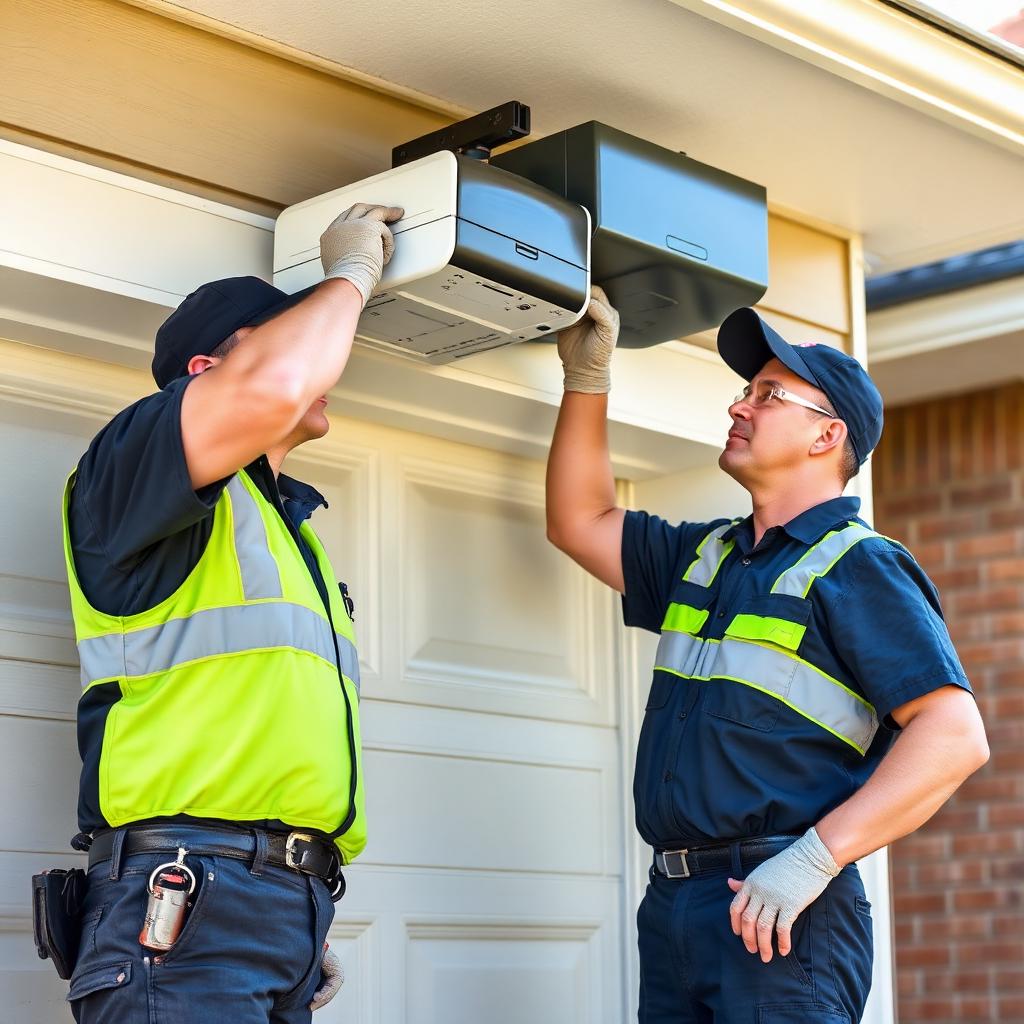 Professional garage door opener installation